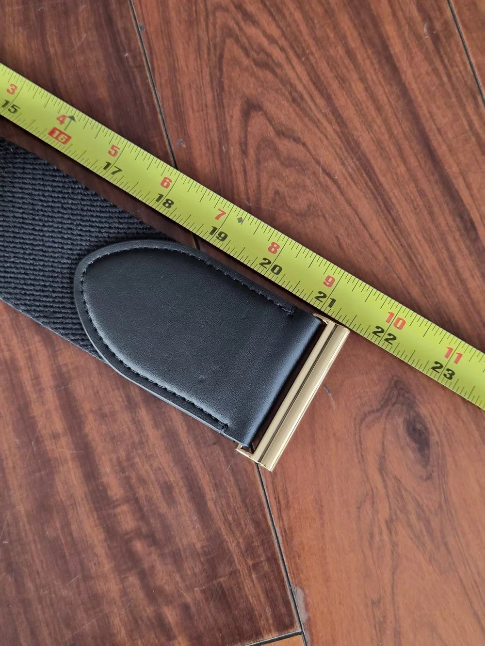 Ralph Lauren Black Elastic Stretch Waist Belt Gold Hardware XS